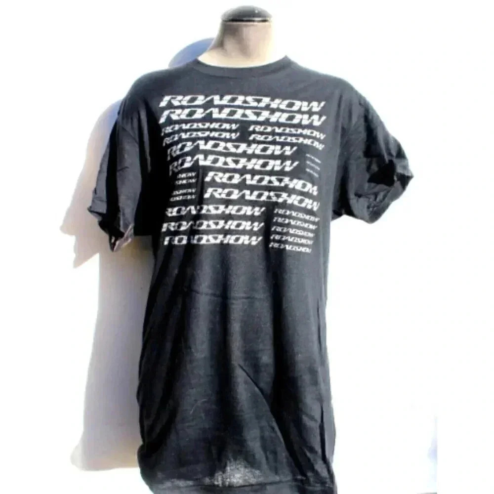 Vintage Black Roadshow Advertising Mens Short Sleeve Cotton T-Shirt